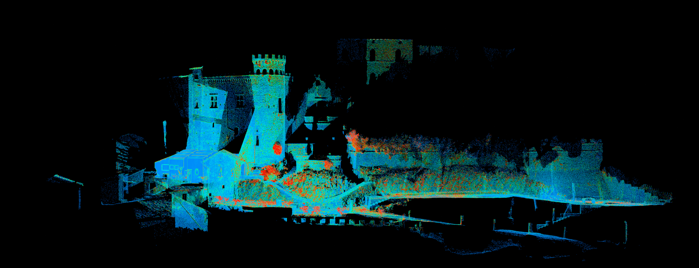 Rilievo LiDAR castello Nobili Vitelleschi